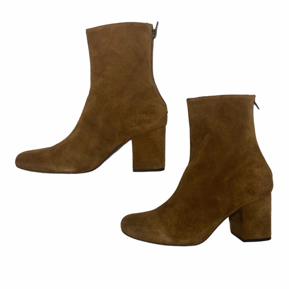 Free People | Suede Block Heel Ankle Boots Size 38 - Picture 5 of 13